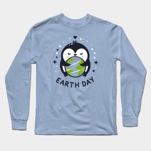 Earth Day Penguin Long Sleeve T-Shirt